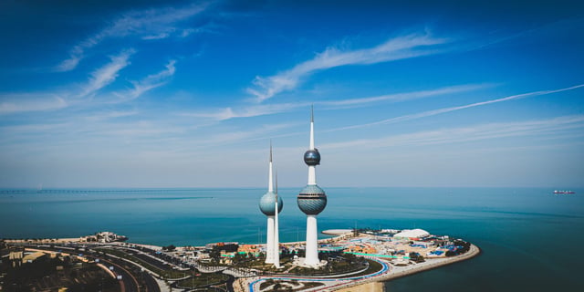 Architectural engineering art of Kuwait City towers