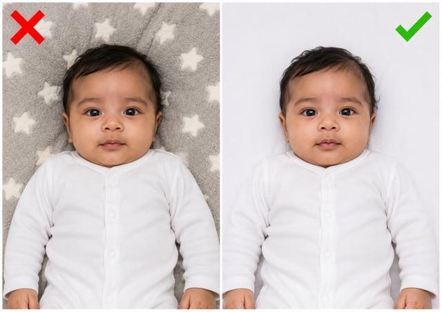 Baby passport photo background do’s and don’ts