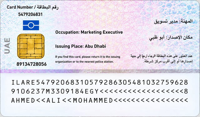 Back Side Of Gcc Residence Permit