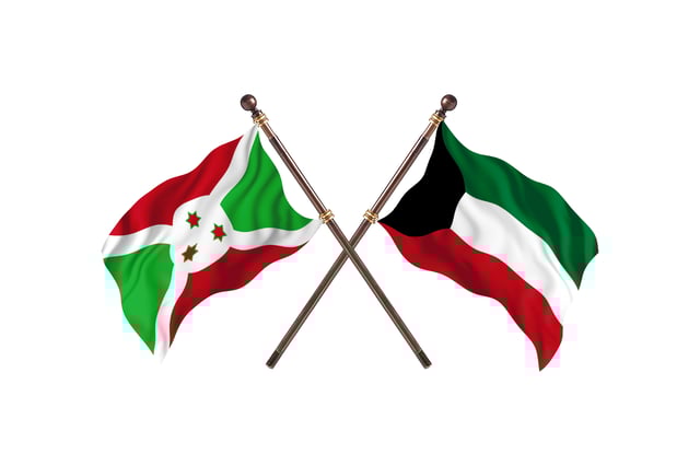 Burundi vs Kuwait Flags