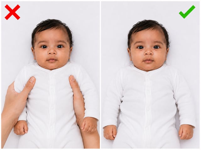 Correct And Incorrect Baby Positioning Photo
