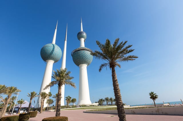 Day view of Kuwait Towers