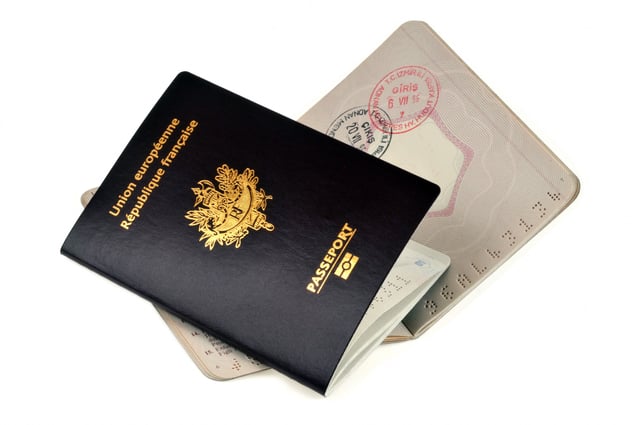 European Passports Close Up On White Background