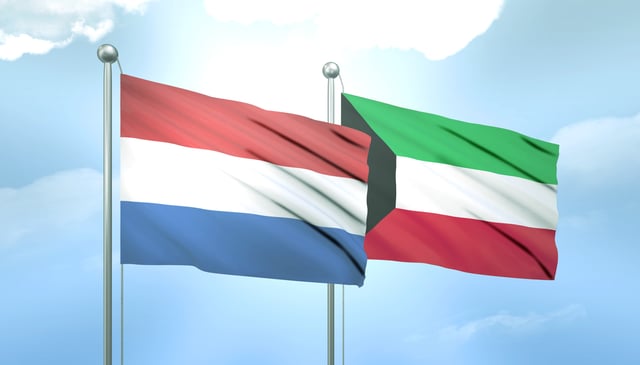 Flag Of Netherlands And Kuwait