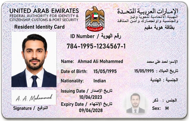 Front Side Of Gcc Residence Permit