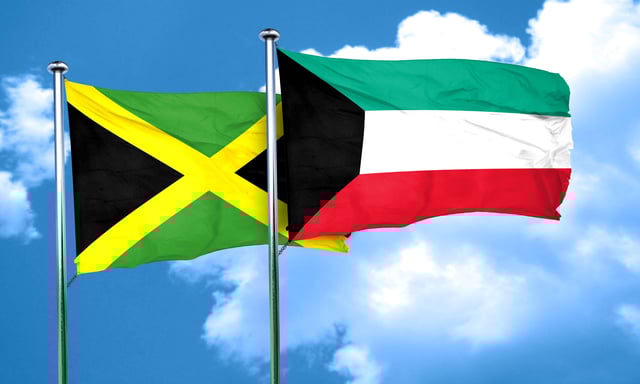 Jamaica Flag With Kuwait Flag