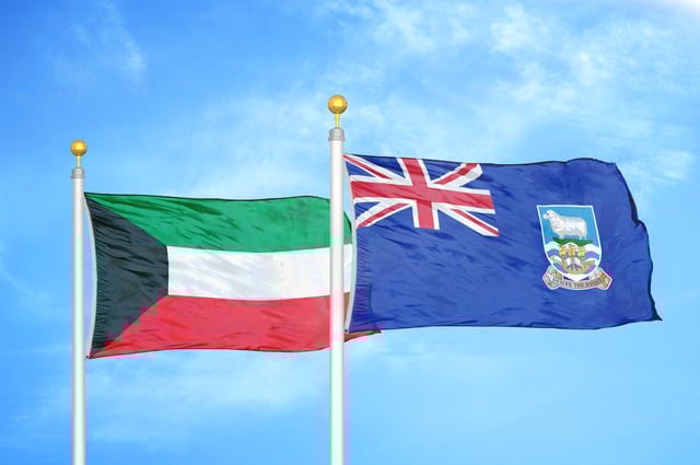 Kowait And Falkland Flag