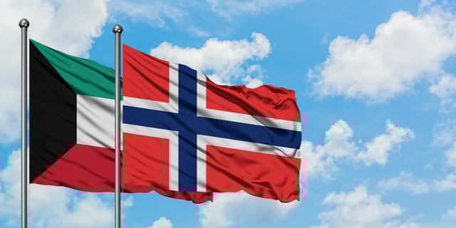 Kuwait and Bouvet Island Flags