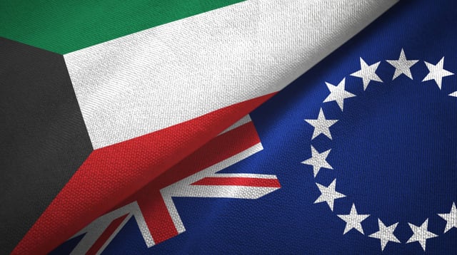 Kuwait And Cook Islands Flag