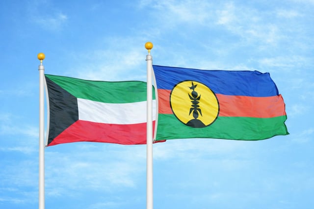 Kuwait And New Caledonia National Flag