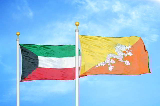 Kuwait Evisa For Bhutan Citizens Flags