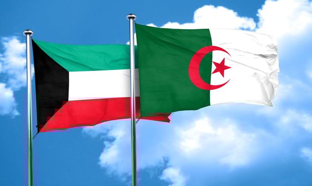 Kuwait Flag With Algeria Flag