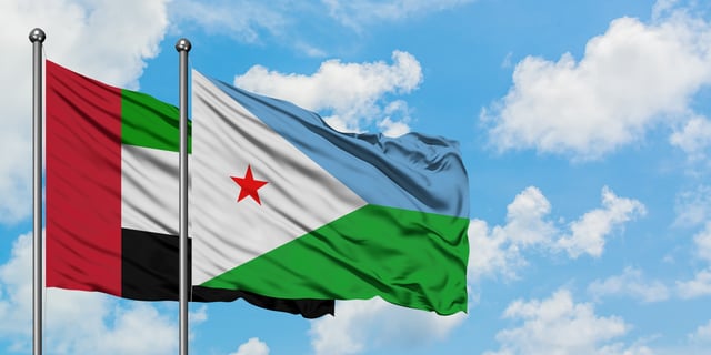 Kuwait Flag With Djibouti Flag