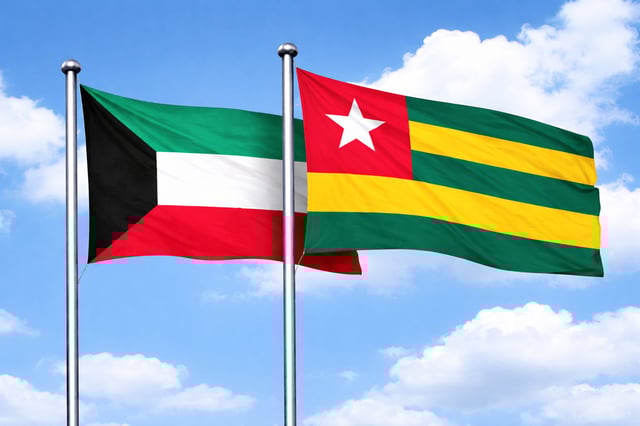 Kuwait Flag With Togo Flag