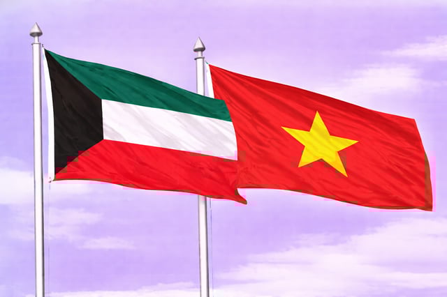 Kuwait Flag With Vietnam Flag
