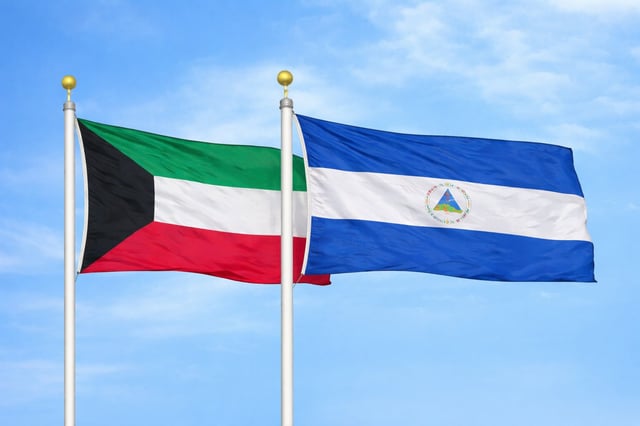 Kuwait Nicaragua Country Flags