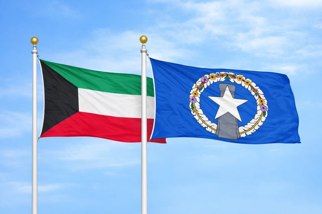 Kuwait Northern Mariana Islands Country Flags