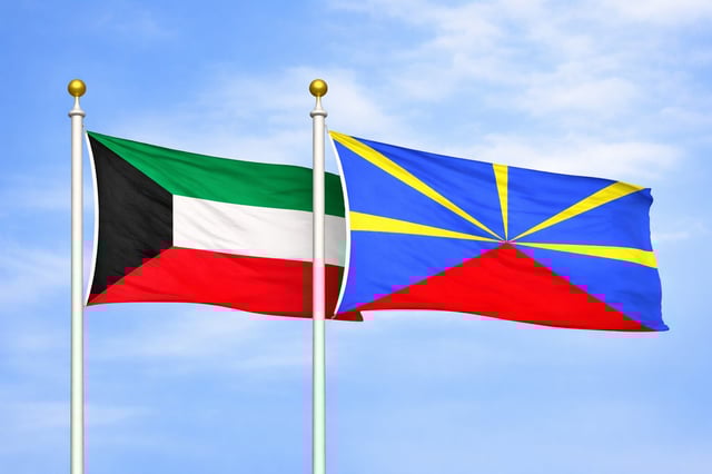 Kuwait Reunion National Flags