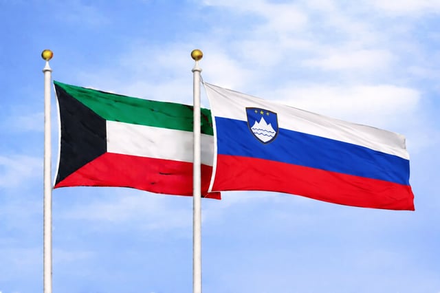 Kuwait Slovenia Flags