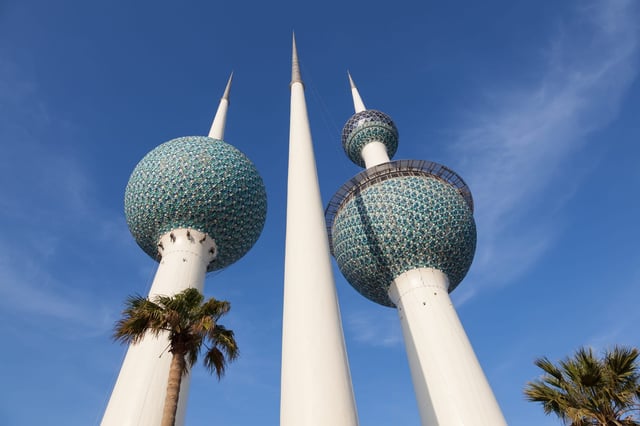 Kuwait Towers, the most famous landmark in Kuwait City