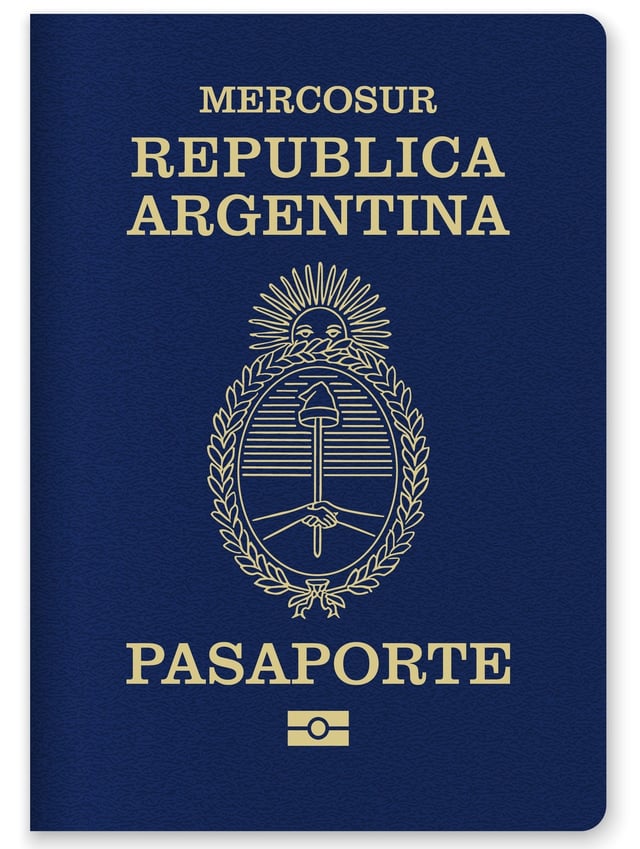 Passport Argentina Passport Cover Featuring Gold Text