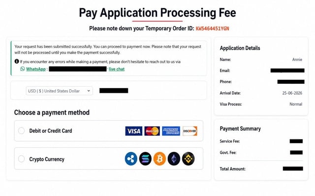 Pay Application Processing Fee