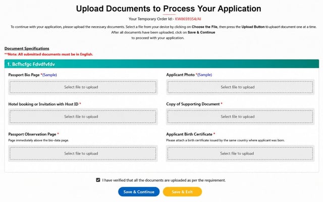 Upload Additional Supporting Document