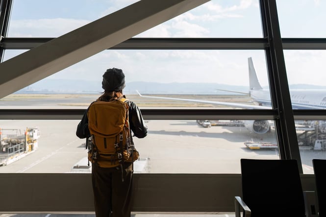 Traveller at the airport