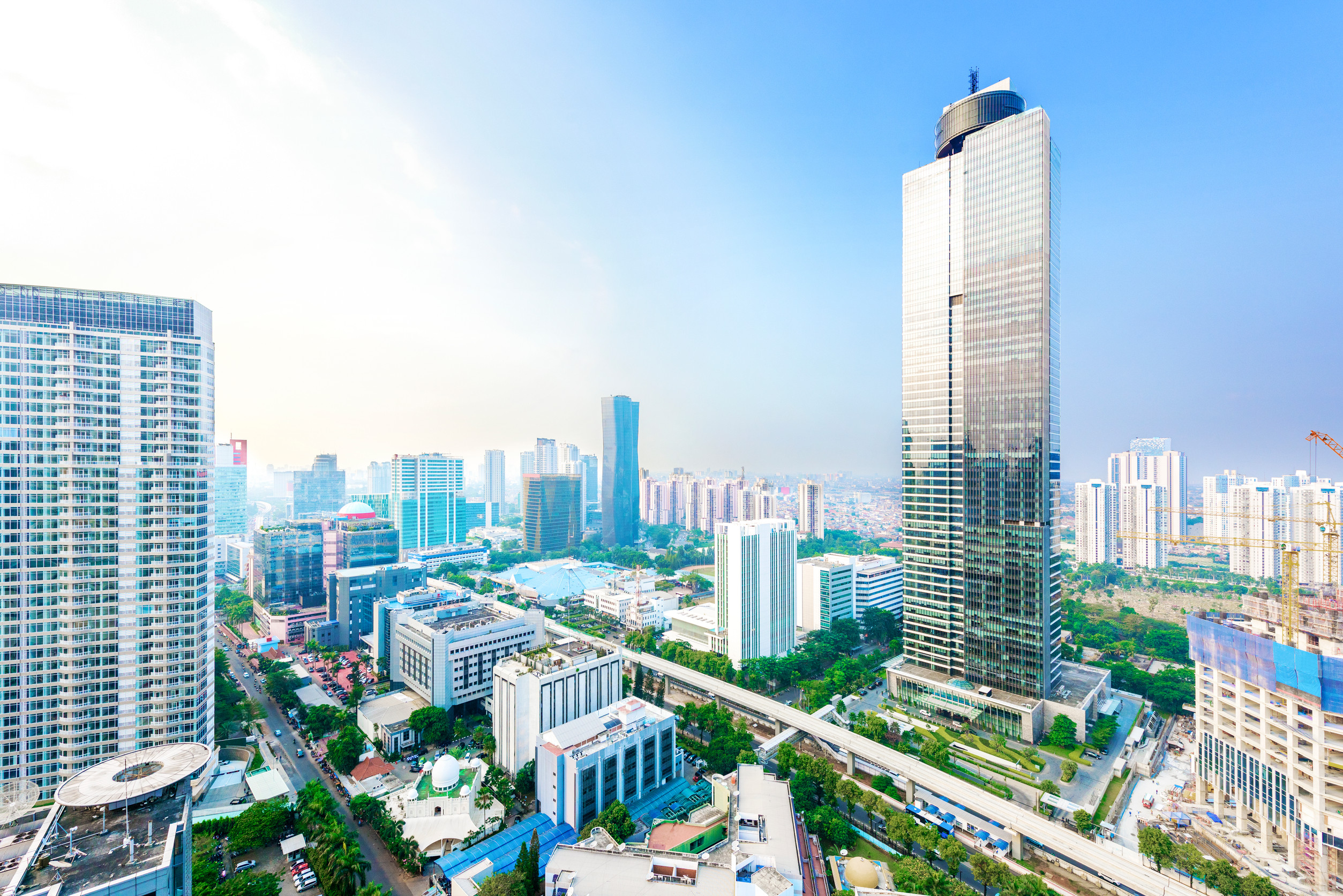 akarta city skyline with urban skyscrapers in the afternoon jakarta indonesia