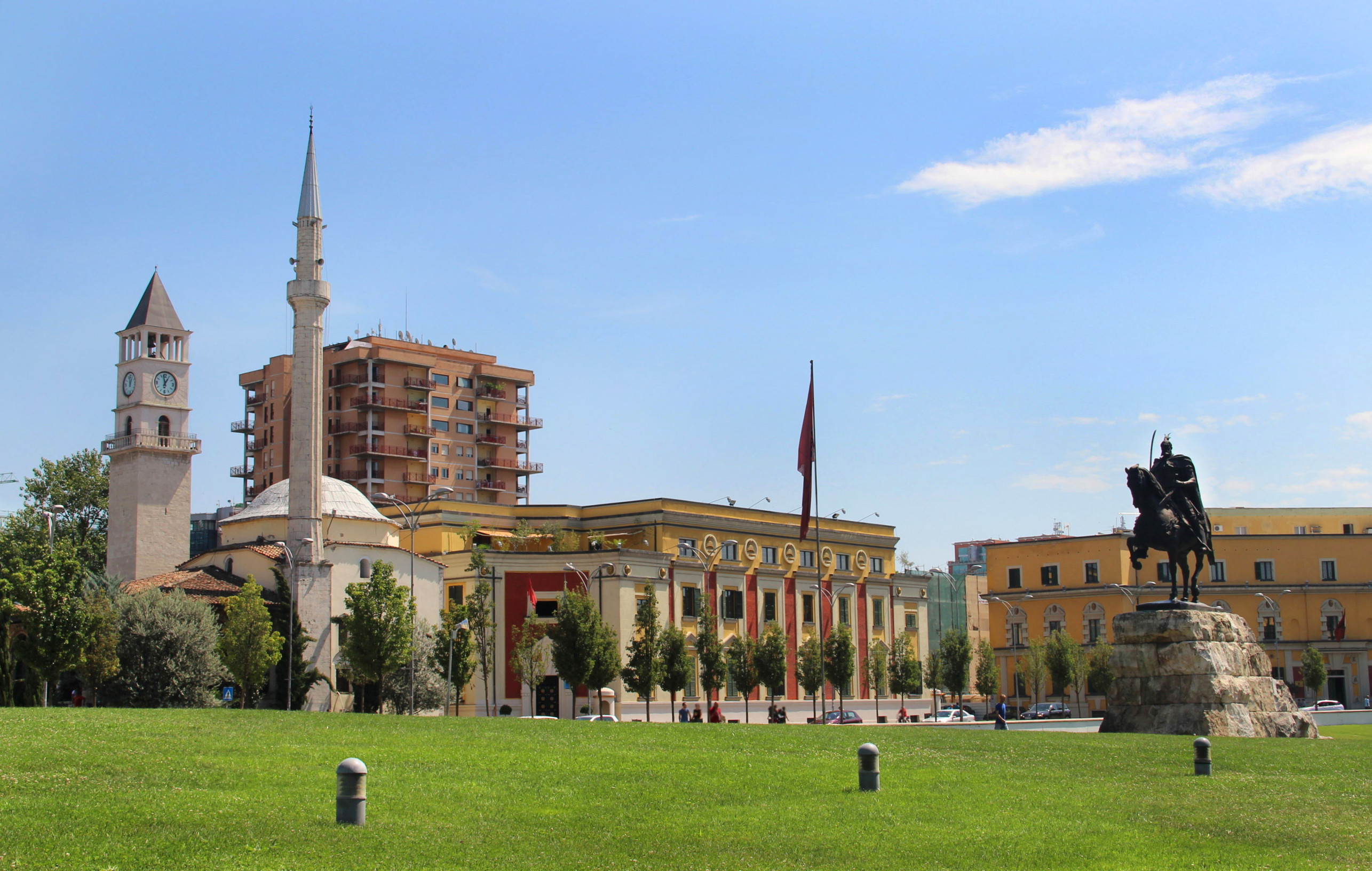 beautiful view of center of tirana albania