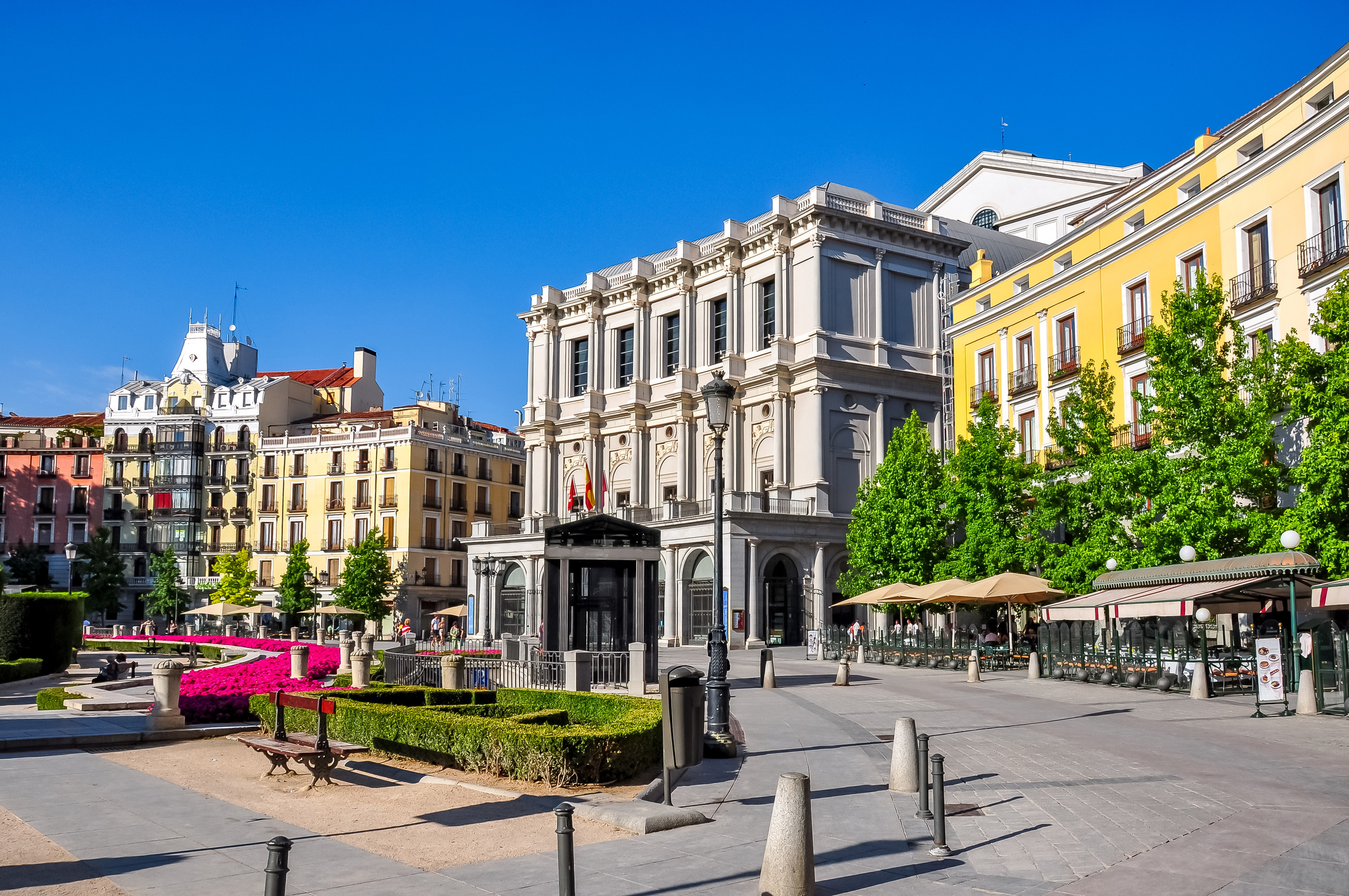 eastern square plaza de oriente and royal theatre teatro real madrid spain