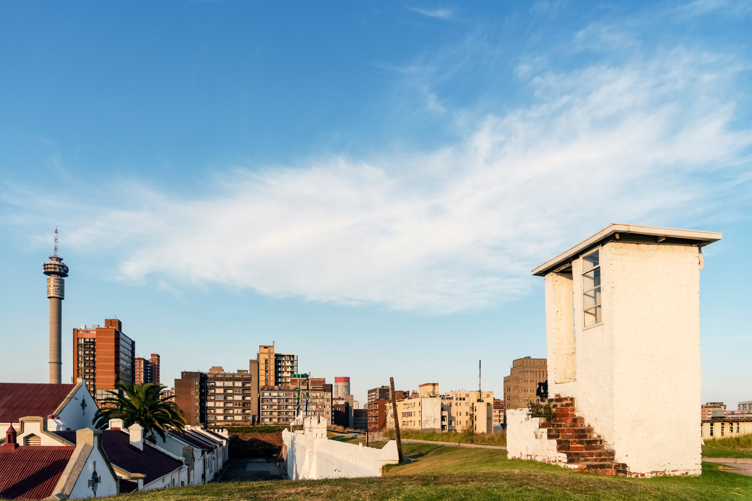 famous constitution hill in downtown of johannesburg south africa