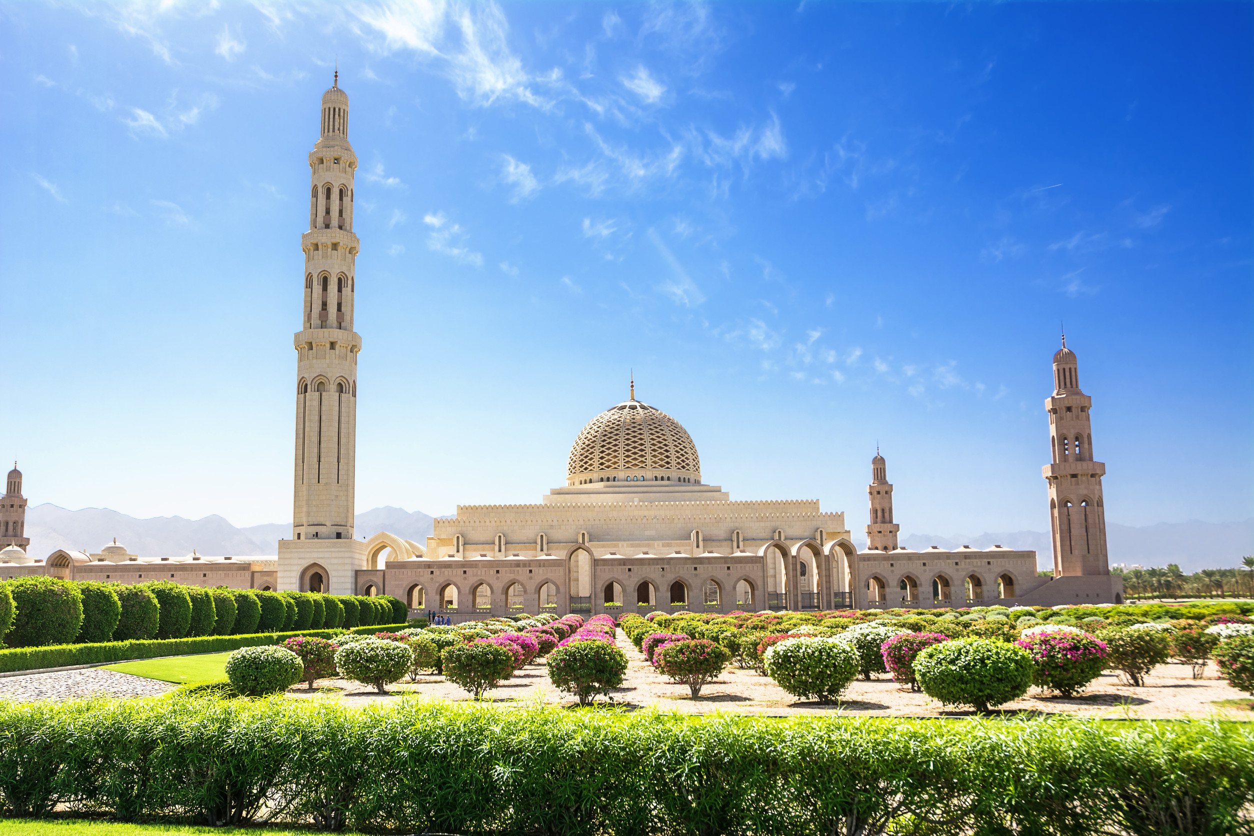 gardens and the muscat grand mosque oman