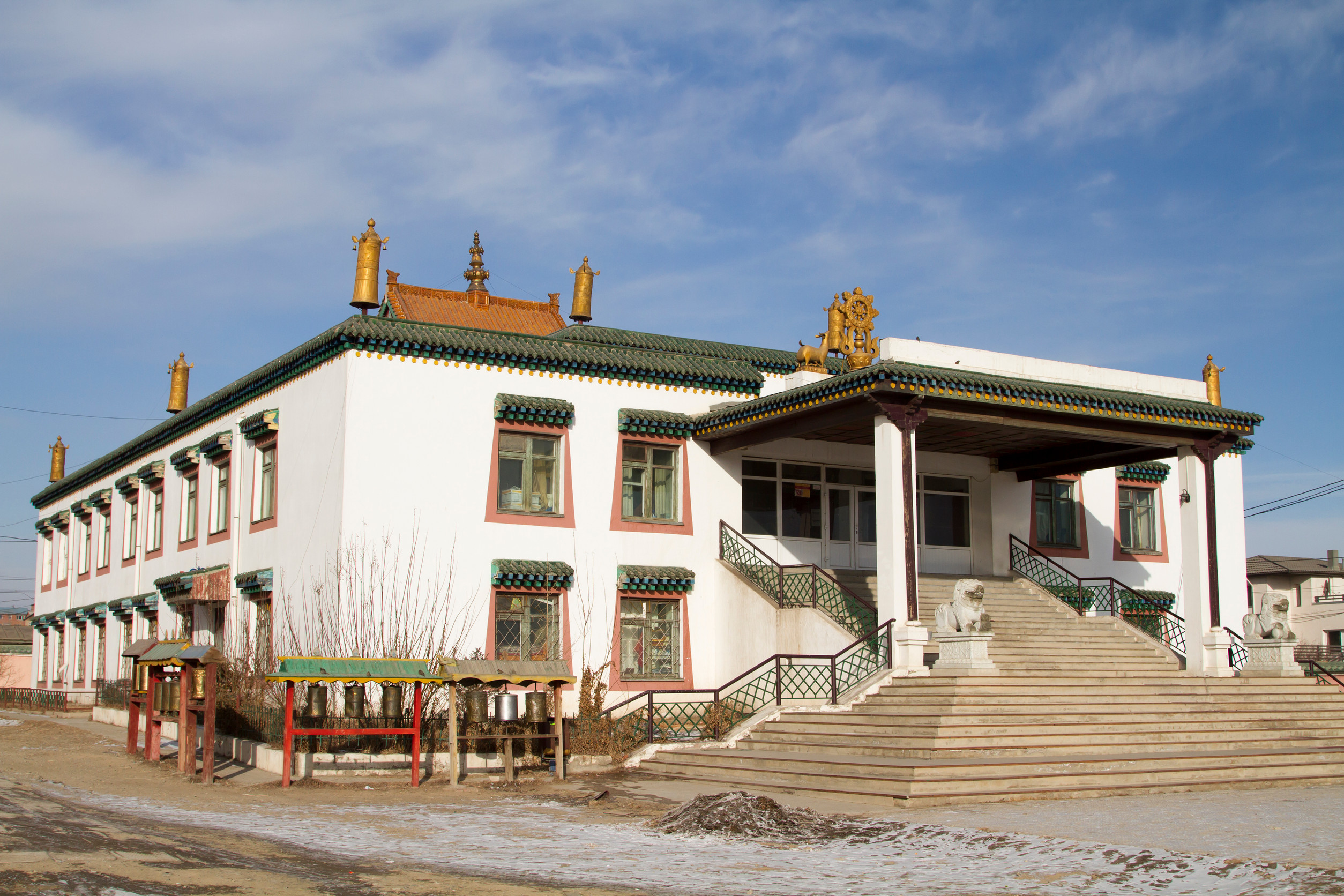 idgachoinzenling datsan on the territory of the buddhist monastery gandantekchinling ganda