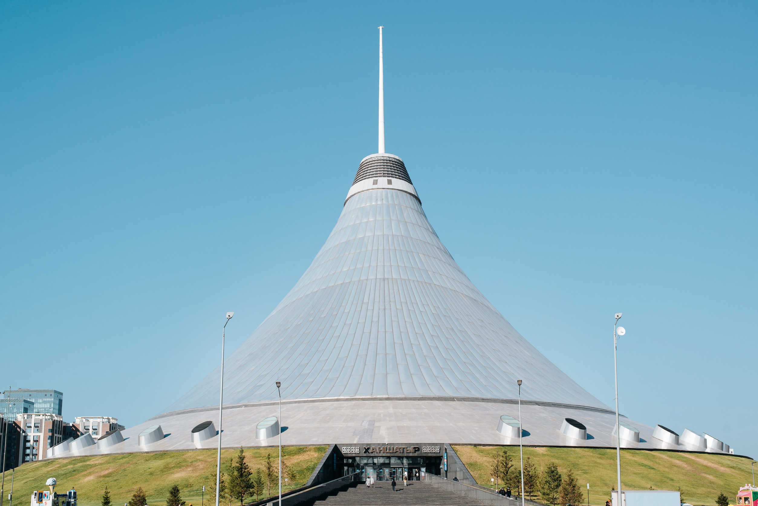 in the winter astana business and cultural center of the city
