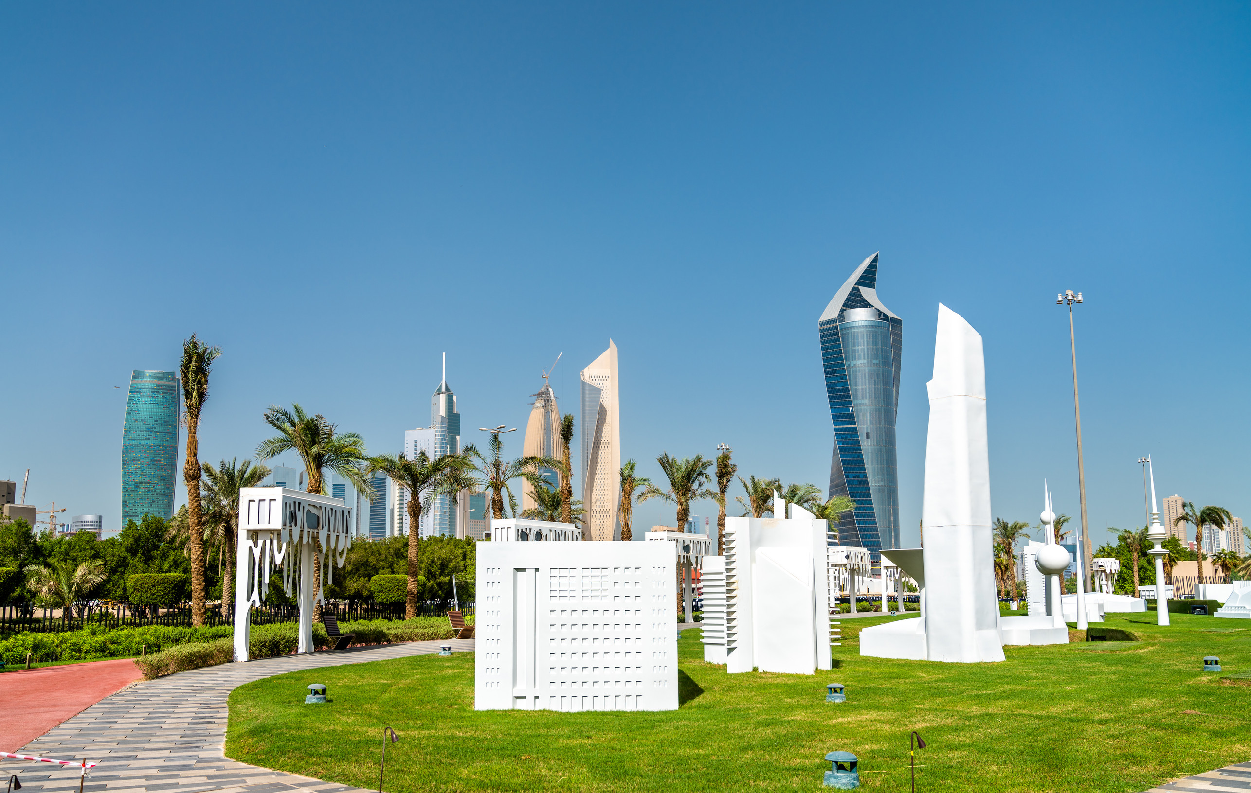 kuwait city in miniature at al shaheed park kuwait the middle east
