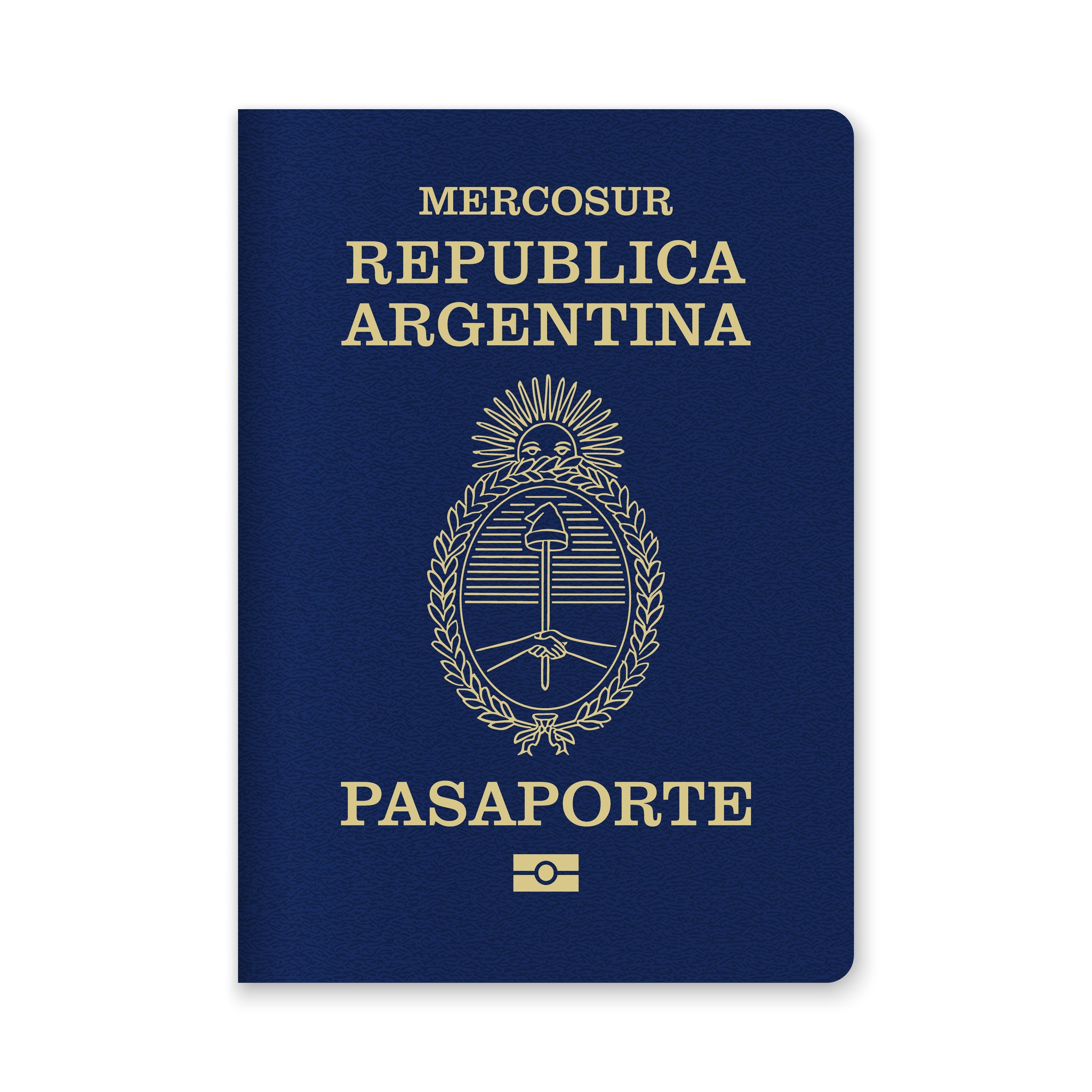 Passport Argentina Passport Cover Featuring Gold Text