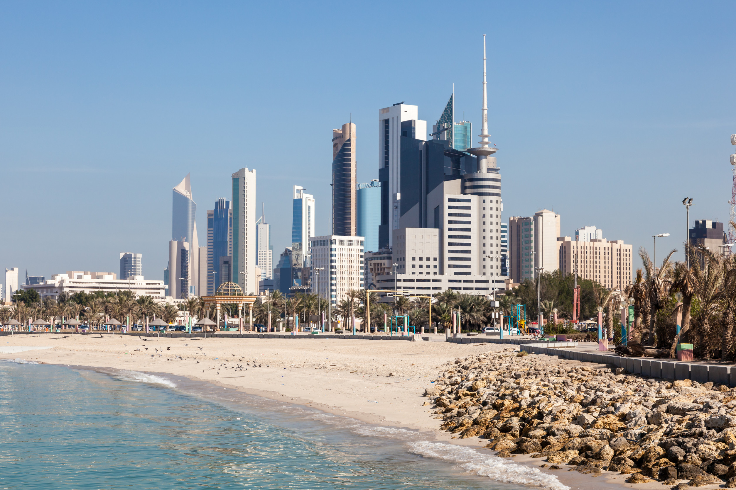 skyline of kuwait city middl east