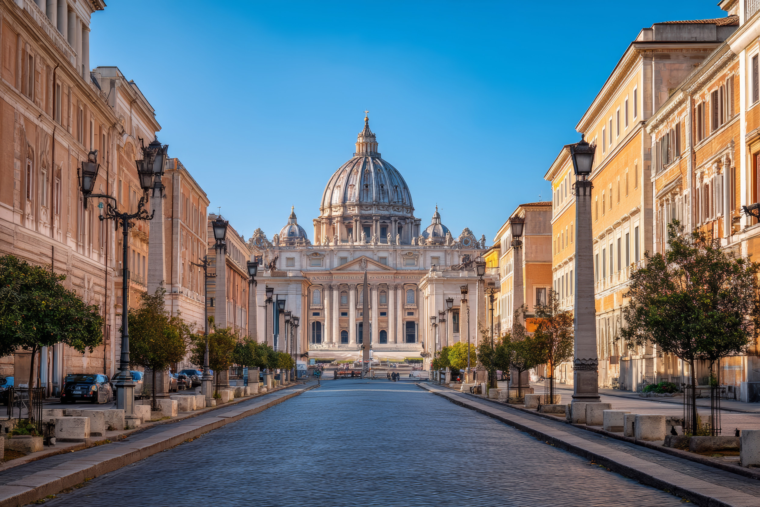 stpeter s basilica a panoramic view of iconic architecture in the heart of rome italy