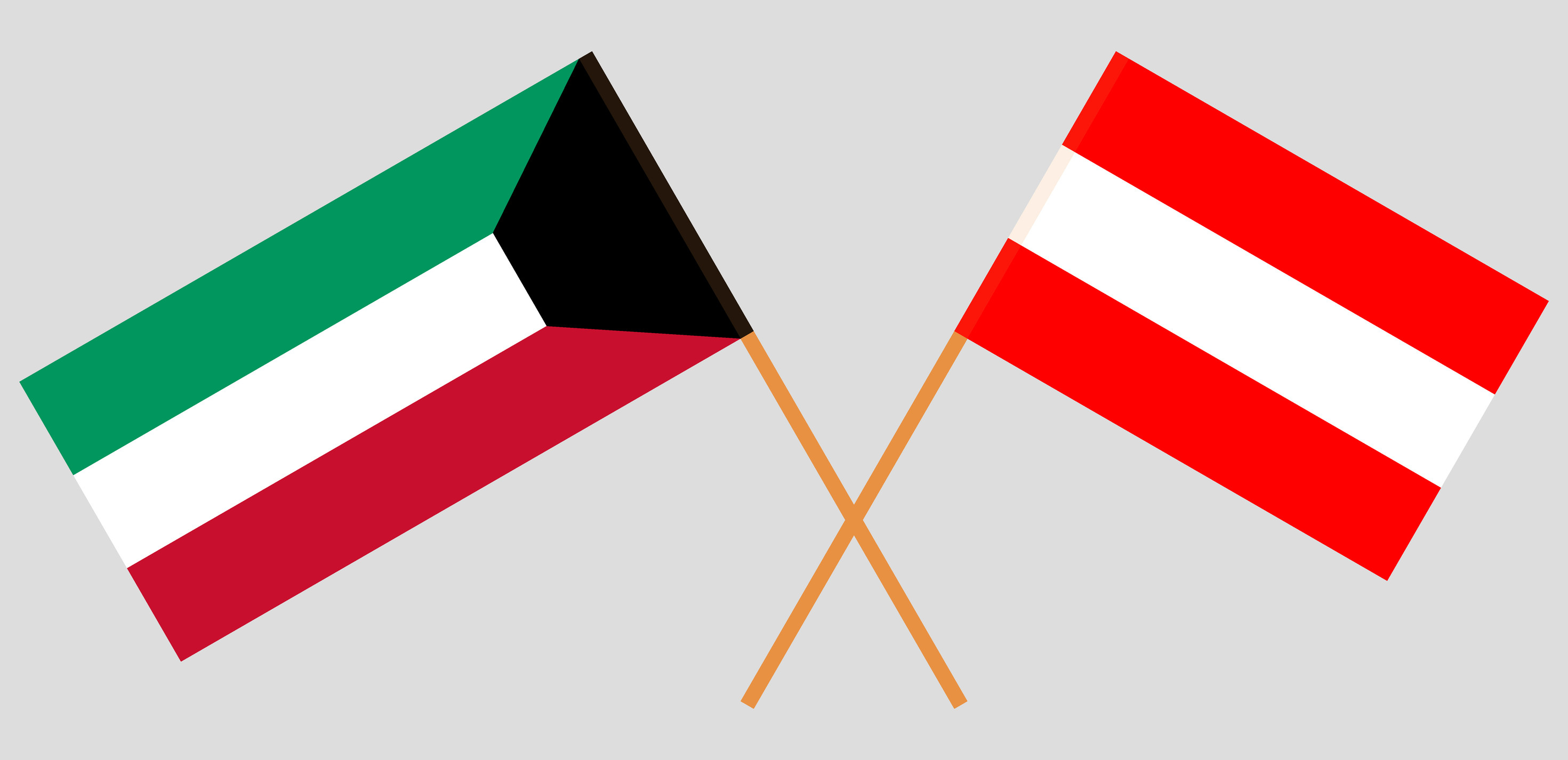 The Austrian And Kuwaiti Flags