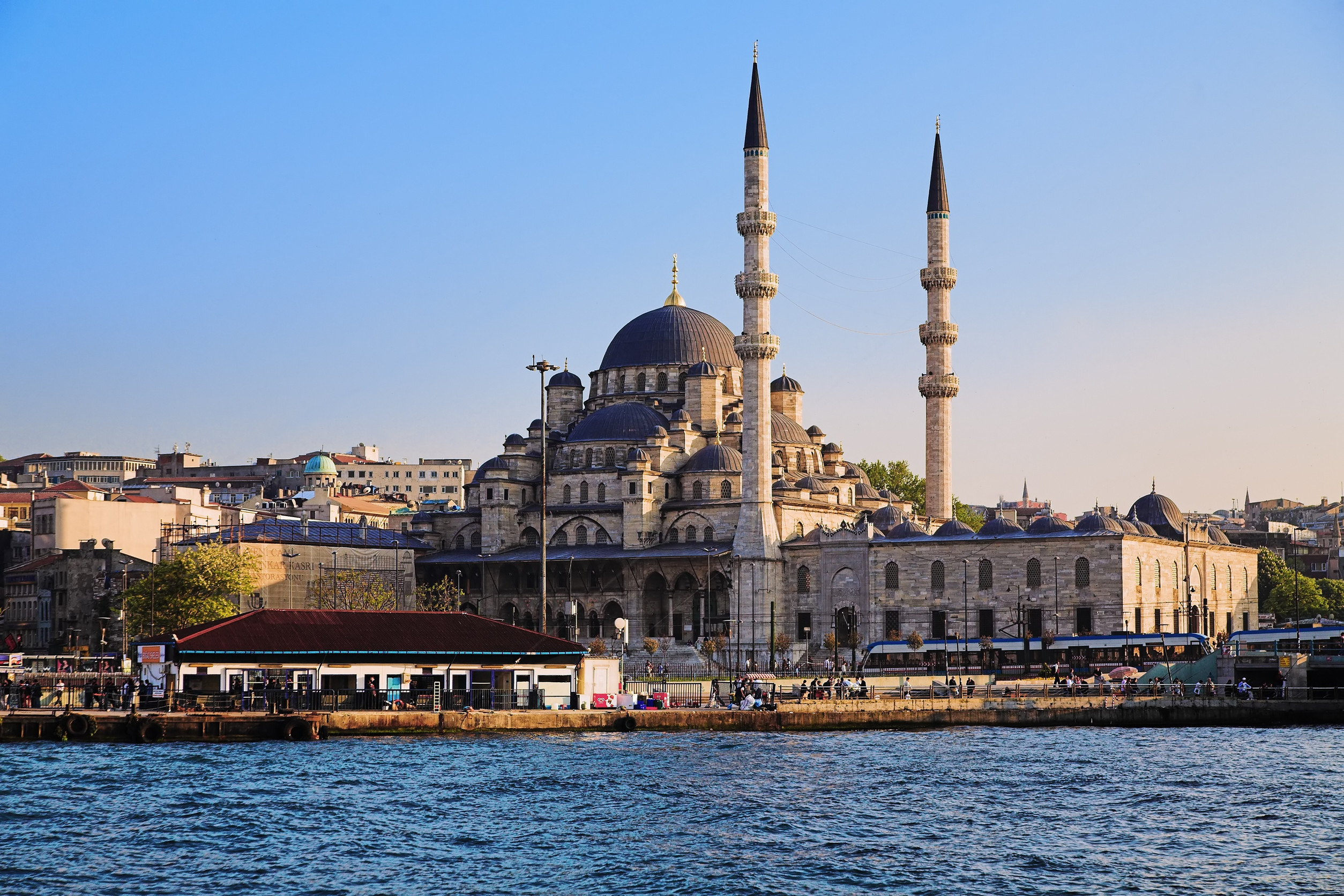maiden tower and ships in istanbul turkey